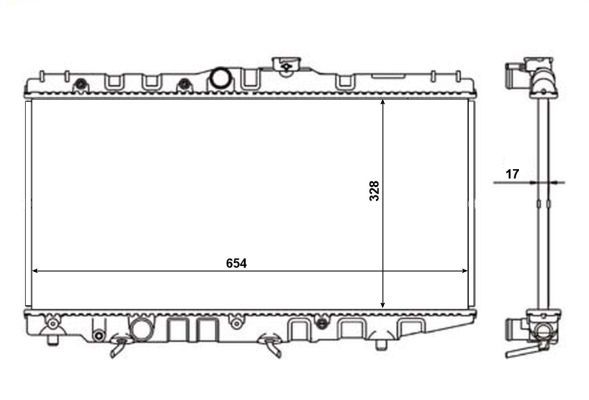 TOYOTA COROLLA RADYATÖR 1987-1995 MODEL ARASI MANUEL ARAÇLARDA UYUMLUDUR. ORJİNAL NO:  16400-15400