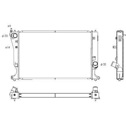 Toyota Avensis 2.0 D-4D Radyatör/Manuel/Klımalı 06+ model araclara uyumlu/Orjınal NO:16400-0R021