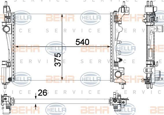 OPEL CORSA D  1,2-1,4  10+ Radyatör/Manuel/OTOMATİK/KLİMALI Araclara Uyumludur/Orjinal no : 1300312