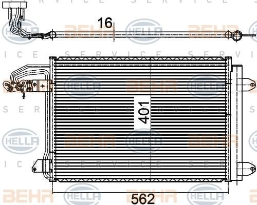Audı A3, Seat Toledo, Volkswagen Golf Klıma Radyatörü/ 03+ model araclara uyumlu/Orjınal no:1K0820411F