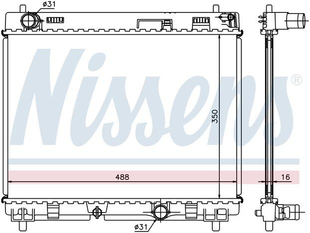 Toyota Yarıs 1.4 D-4D Radyatör/Manuel/Klımalı 06+ model araclara uyumlu/orjınal No:16400-0N050