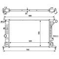 Opel VECTRA B  1.6i, 1.6i 16V, 1.8i 16V, 2.0i 16V /Radyatör 1995 Model Sonrası Manuel/Klimasız Araclara uyumludur/Orjinal No:90528302