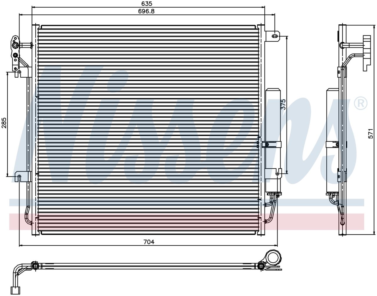 Range Rover Sport Klıma Radyatörü/ 04+Model araclara uyumlu/Orjınal No:JRB500030