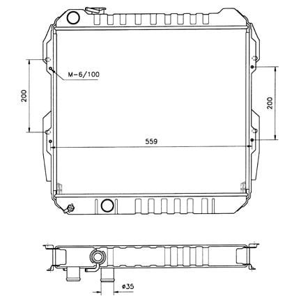 Toyota Hi-Lux 2.4D LN85 Radyatör/Manuel/Klımasız 88-97 model araclara uyumlu/Orjınal No:16400-54610
