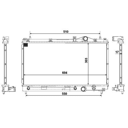 CHRYSLER NEON RADYATÖR 2,0 16V MOTOR 93-00 MODEL ARASI ARACLARA UYUMLUDUR ORJİNAL NO 4740097