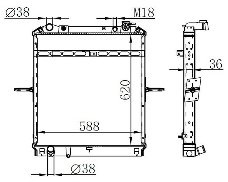 ISUZU NPR75 RADYATÖR MANUEL ARAÇLARDA UYUMLUDUR. ORJİNAL NO: 387017879