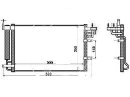 Kia Cerato 1.6 (Benzin li) Klıma Radyatörü/ 04+ Model  araclara uyumlu/Orjınal  No:97606-2F000