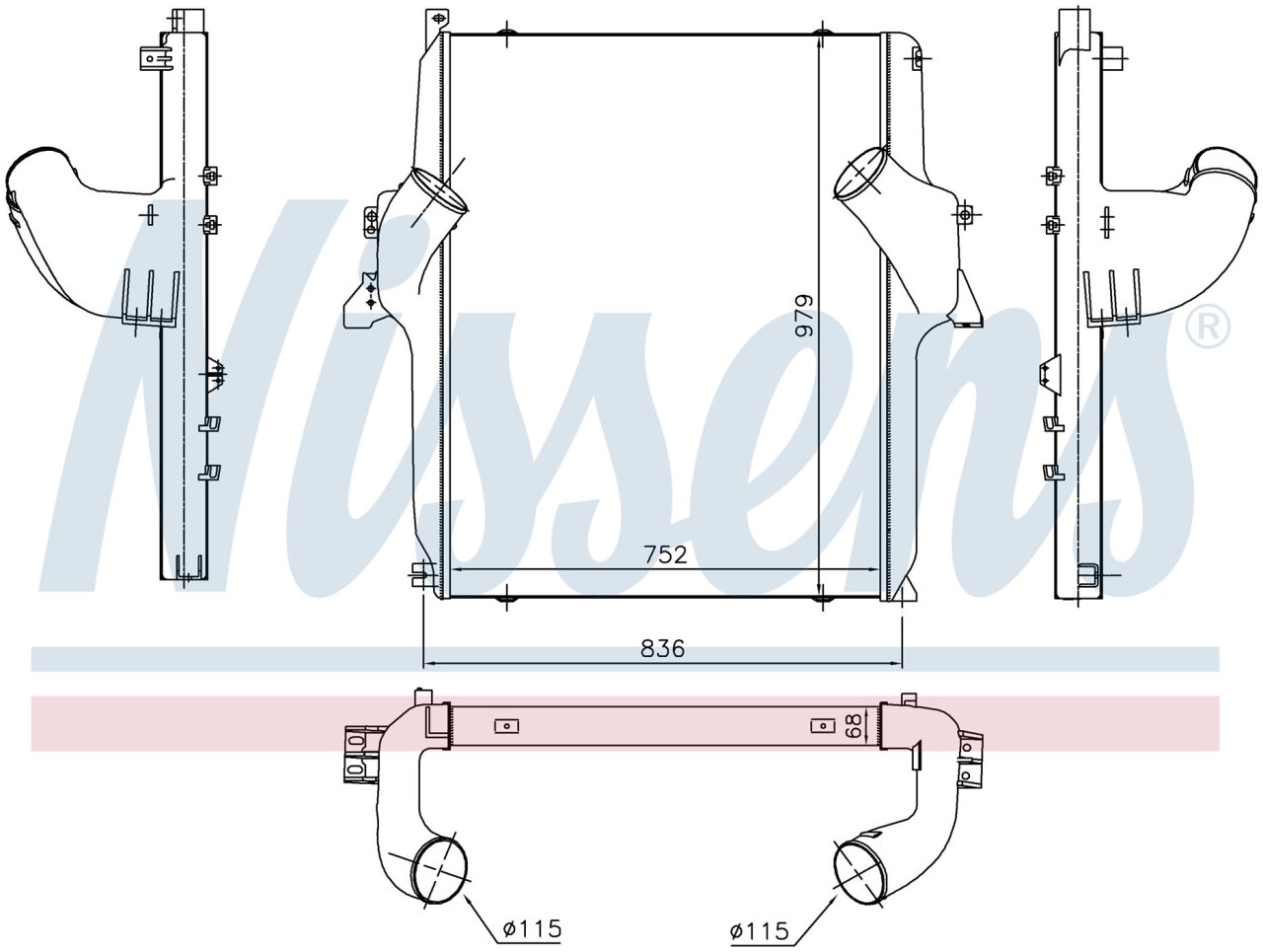 MERCEDES ACTROS İNTERCOOLER 1996 MODEL SONRASI ARAÇLARDA UYUMLUDUR. ORJİNAL NO: 9425010701