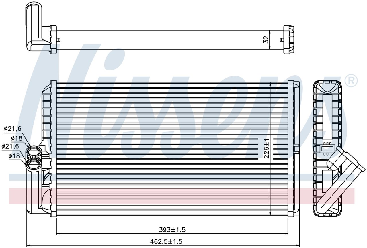 MERCEDES BENZ ACTROS KALORİFER RADYATÖRÜ. 1996 MODEL SONRASI ARAÇLARDA UYUMLUDUR. ORJİNAL NO: 0038351101