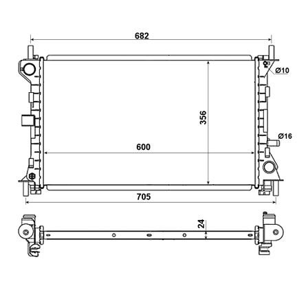 Ford focus 1.8 TDI 2.0 EFI Radyatör/Mnauel/klımalı/ 98-03 model araclara uyumlu/orjınal no:98AB8005ME