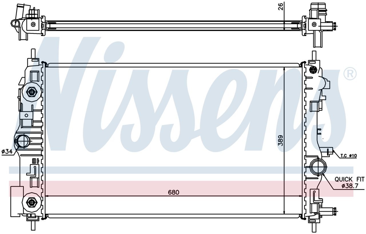 CHEVROLET CRUZE, OPEL ASTRA J, ZAFİRA RADYATÖR 1.4-1.6-1.8 MOTOR OTOMATİK  2009 MODEL SONRASI ARAÇLARA UYUMLUDUR ORJİNAL NO : 1300306