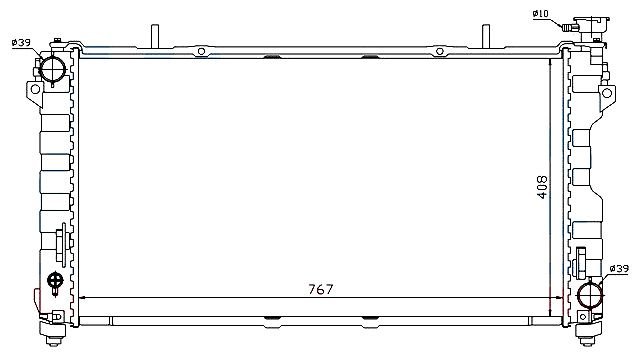 CHRYSLER VOYAGER, TOWN&COUNTRY, DODGE CARAVAN, PLYMOUTH VOYAGER RADYATÖR 3.3/3.8/ MOTOR 2000 MODEL SONRASI KLIMALI ARAÇLARA UYUMLUDUR ORJİNAL NO:4809225