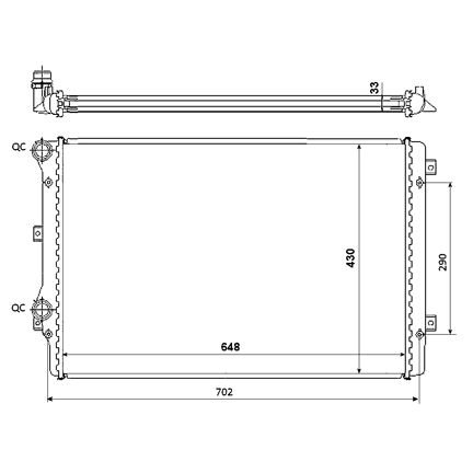 Volkswagen Caddy 1.9 TDI Radyatör/Otomatık/klımalı 04+model araclara uyumlu/Orjınal No:1K0121251L-Caddy